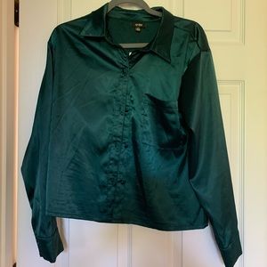 Green Satin Shirt
